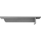 Ekena Millwork Heaton Hidden Support Steel Bracket w/ 8" Support Depth, Hammered Gray 3"W x 12"D x 2"H BKTM03X12X02HEHGY - alternate 7